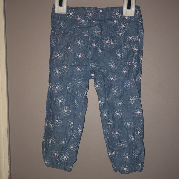 Gymboree Floral Denim Joggers - Picture 2 of 3